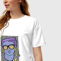 Футболка оверсайз женская Just psych, цвет: белый — фото 2