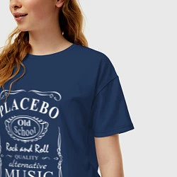 Футболка оверсайз женская Placebo в стиле Jack Daniels, цвет: тёмно-синий — фото 2