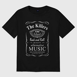 Футболка оверсайз женская The Killers в стиле Jack Daniels, цвет: черный