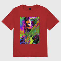 Женская футболка оверсайз Энди Уорхол - автопортрет - поп-арт