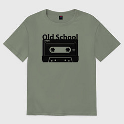 Футболка оверсайз женская Old school music, цвет: авокадо