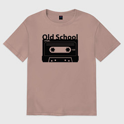 Футболка оверсайз женская Old school music, цвет: пыльно-розовый