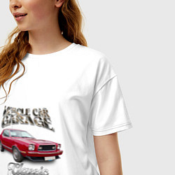 Футболка оверсайз женская Маслкар Ford Mustang, цвет: белый — фото 2