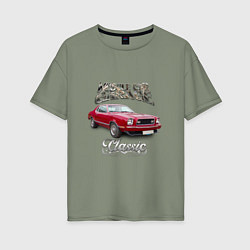 Женская футболка оверсайз Маслкар Ford Mustang