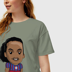 Футболка оверсайз женская Ronaldinho Barcelona, цвет: авокадо — фото 2