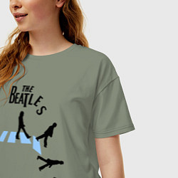 Футболка оверсайз женская The Beatles: break down, цвет: авокадо — фото 2