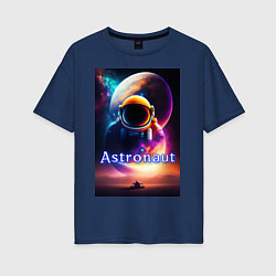 Женская футболка оверсайз Астронавт и марсоход