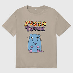 Женская футболка оверсайз Глупая Крыса из Pizza Tower