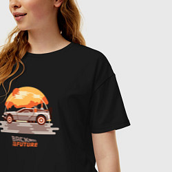 Футболка оверсайз женская Back to the future, цвет: черный — фото 2
