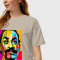 Футболка оверсайз женская Salvador Dali, цвет: миндальный — фото 2
