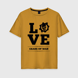 Женская футболка оверсайз Gears of War love classic