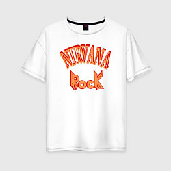 Женская футболка оверсайз Нирвана музыка рок