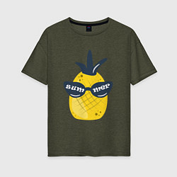 Женская футболка оверсайз Солнечный ананас
