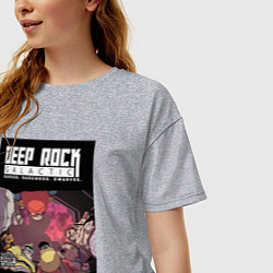 Футболка оверсайз женская Deep Rock Galactic team, цвет: меланж — фото 2