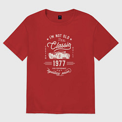 Футболка оверсайз женская Я классический 1977, цвет: красный