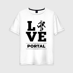 Женская футболка оверсайз Portal love classic