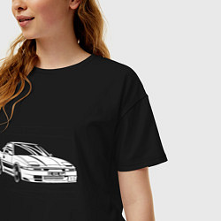 Футболка оверсайз женская Toyota Supra MK3, цвет: черный — фото 2