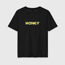Футболка оверсайз женская Honey, цвет: черный
