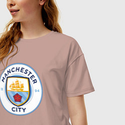 Футболка оверсайз женская Manchester City FC, цвет: пыльно-розовый — фото 2