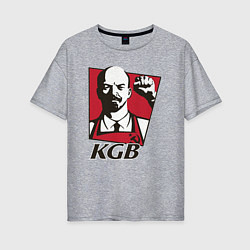 Футболка оверсайз женская KGB Lenin, цвет: меланж