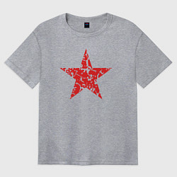 Футболка оверсайз женская Star USSR, цвет: меланж