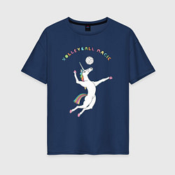Женская футболка оверсайз Волейбольная магия