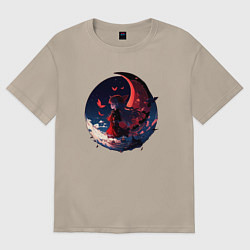 Футболка оверсайз женская Лунная принцесса, цвет: миндальный