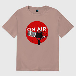 Футболка оверсайз женская В эфире, цвет: пыльно-розовый