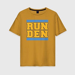 Футболка оверсайз женская Run Denver Nuggets, цвет: горчичный