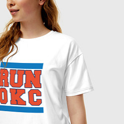 Футболка оверсайз женская Run Oklahoma City Thunder, цвет: белый — фото 2