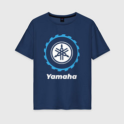 Футболка оверсайз женская Yamaha в стиле Top Gear, цвет: тёмно-синий