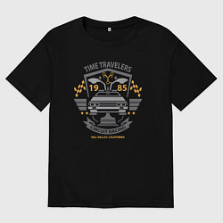 Футболка оверсайз женская Путешественники во времени, цвет: черный