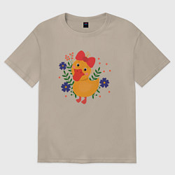 Футболка оверсайз женская Утя, цвет: миндальный