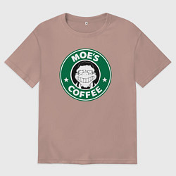 Женская футболка оверсайз Кофе у Мо