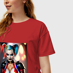 Футболка оверсайз женская Марго Робби, цвет: красный — фото 2