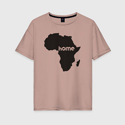 Футболка оверсайз женская Africa home, цвет: пыльно-розовый