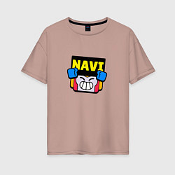 Женская футболка оверсайз Значок болельщика Navi Brawl Stars