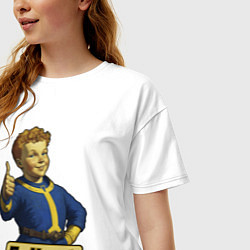 Футболка оверсайз женская Real vault boy, цвет: белый — фото 2