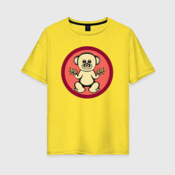 Женская футболка оверсайз Обезьянка с бананами - милое животное