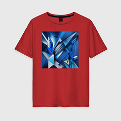 Женская футболка оверсайз Геометрический абстрактный принт