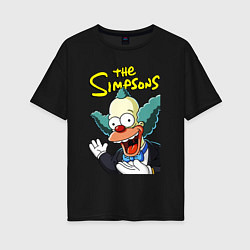 Футболка оверсайз женская Krusty the clown, цвет: черный