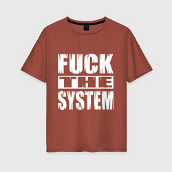 Женская футболка оверсайз SoD - f**k the system