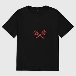 Футболка оверсайз женская I Love Squash, цвет: черный