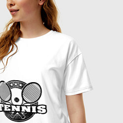 Футболка оверсайз женская Tennis, цвет: белый — фото 2