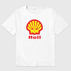 Футболка оверсайз женская Hell, цвет: белый