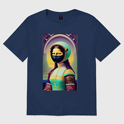 Женская футболка оверсайз Мона Лиза наших дней - нейросеть