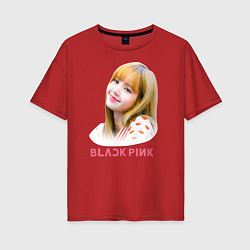 Футболка оверсайз женская Lisa Blackpink, цвет: красный