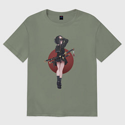 Женская футболка оверсайз Аниме девочка онна-бугэйся