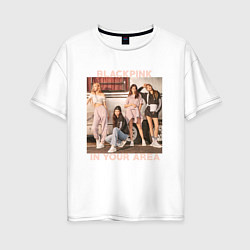 Женская футболка оверсайз Blackpink Jennie Lisa Rose Jisoo