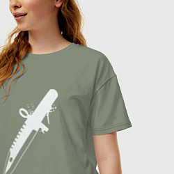 Футболка оверсайз женская Super knife, цвет: авокадо — фото 2